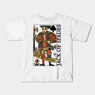 Character of Playing Cards Jack of Spades Kids T-Shirt